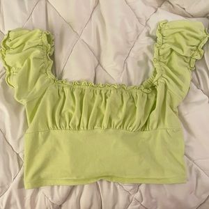 Green pacsun cropped top, kinda bustier/corset style